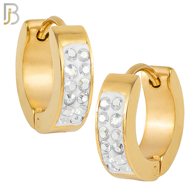 ES03 - 316L Stainless Steel Multi Zircon 4mm Front Thickness Huggies image 2