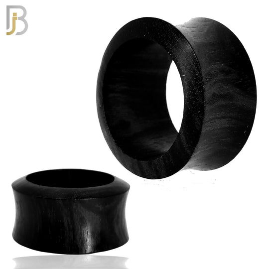 PWTKA - Black Areng Organic Wood Tunnel Flare Plugs Sold as Pair image 0