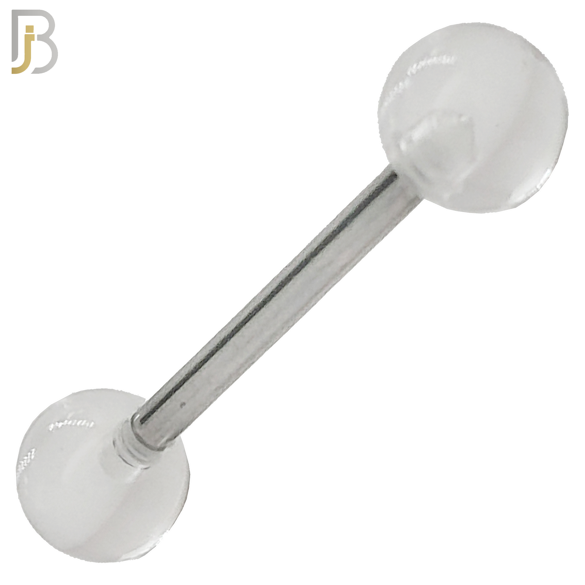 PK-BB03S - 316L Surgical Steel Barbell with Solid Color Acrylic Ball Screw External Threaded Pack of 120 image 1