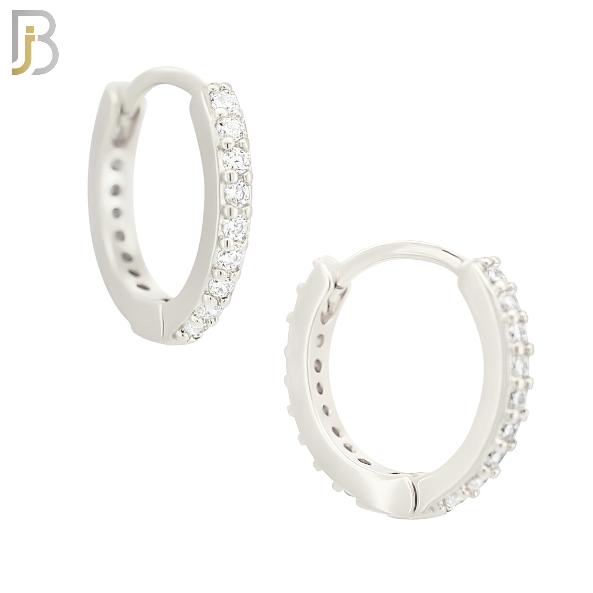 ES02S - 316L Stainless Steel Prong Setting Zircon with 2mm Front Thickness Huggies image 3