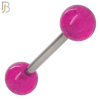 BB04S - 316L Surgical Steel Screw Barbell with Solid Glitter Acrylic Ball Screw External Threaded (PACK OF 6) image 2