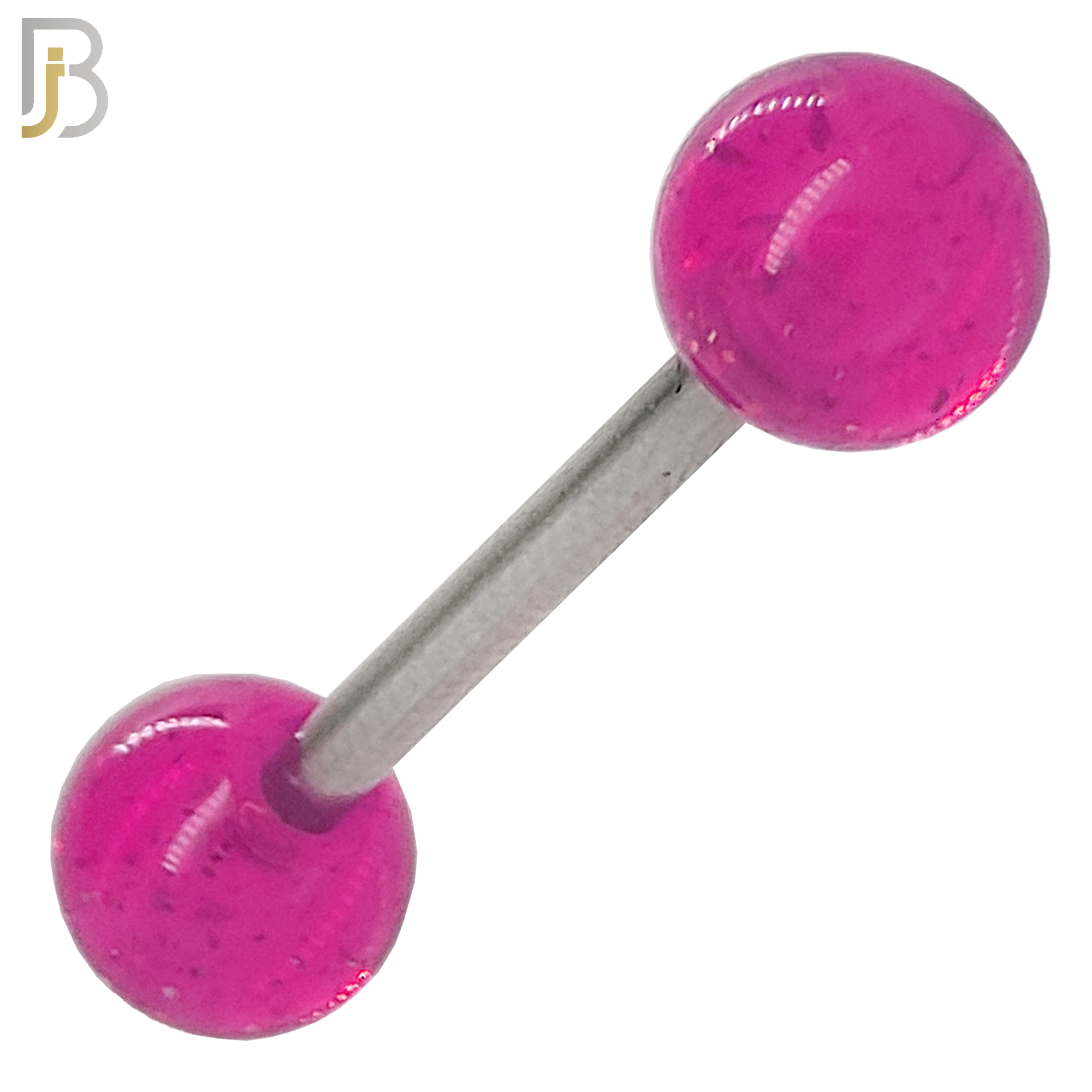 BB04S - 316L Surgical Steel Screw Barbell with Solid Glitter Acrylic Ball Screw External Threaded (PACK OF 6) image 2