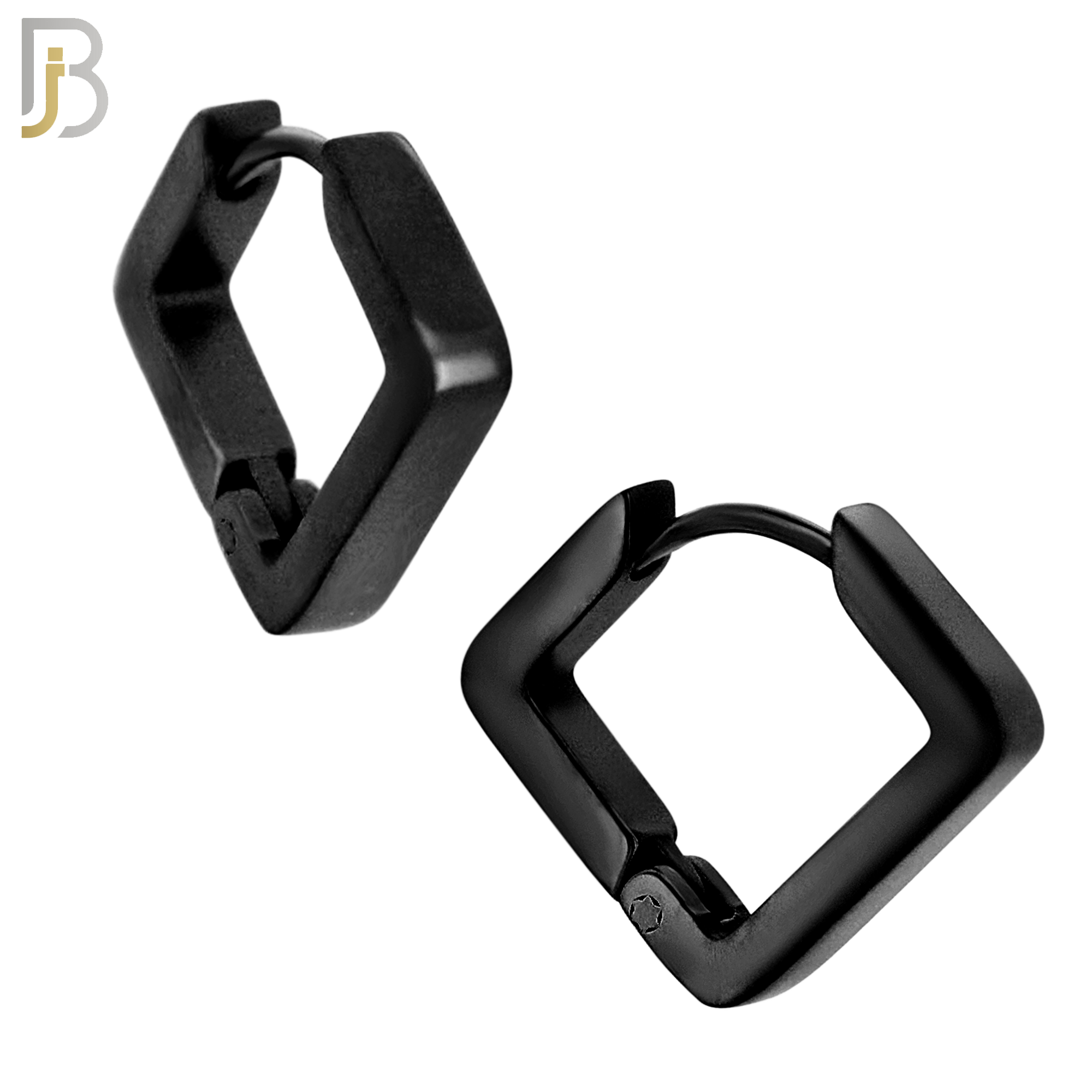 ES298 - 316L Stainless Steel Plain Huggies Inverted Square Shape Clip On image 3