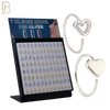 925-PK-CT06M - 925 Sterling Silver All Hearts Nose Hoops 22g Thickness 8mm Wide - Pack of 96 image 0