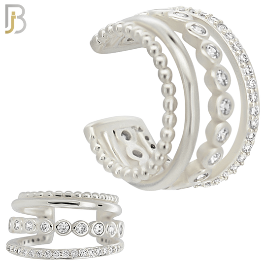 FES008 - Four Ascending Hoop Ear Cuff in Brass (Sold Per Piece) image 1