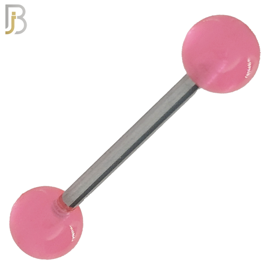 PK-BB03G - 316L Surgical Steel Barbell with Glow in the Dark Acrylic Ball Screw External Threaded Pack of 120 image 2