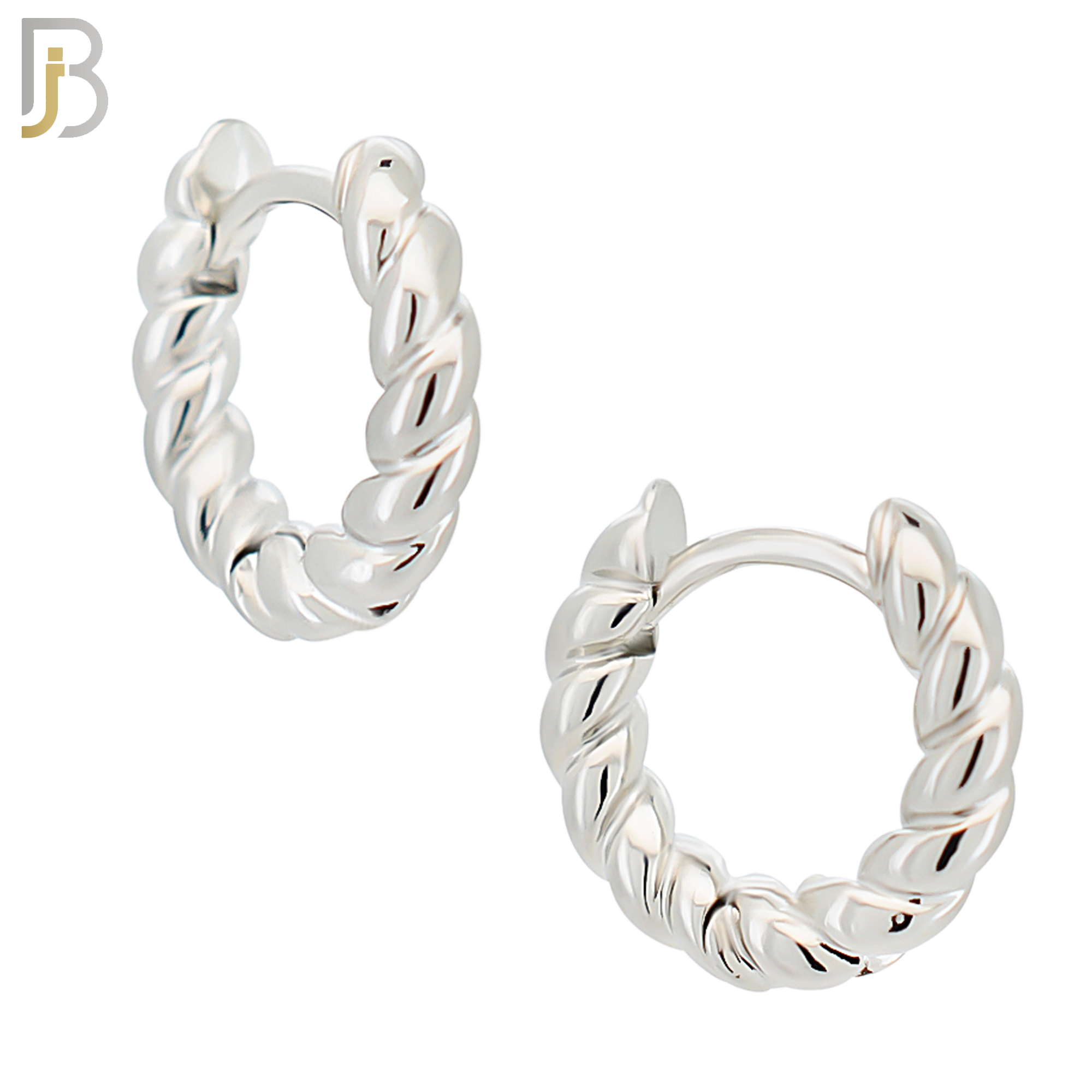 ES291 - 316L Stainless Steel Twisted Rope Huggies Clip On image 0