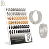 PK-ES116 - 316L Surgical Steel Plain Huggies with Single Zircon Earrings Pack of 30 Pairs image 0