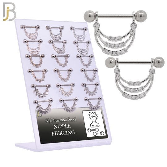 PK-NP27- 316L Surgical Steel Nipple Shields Ring image 0