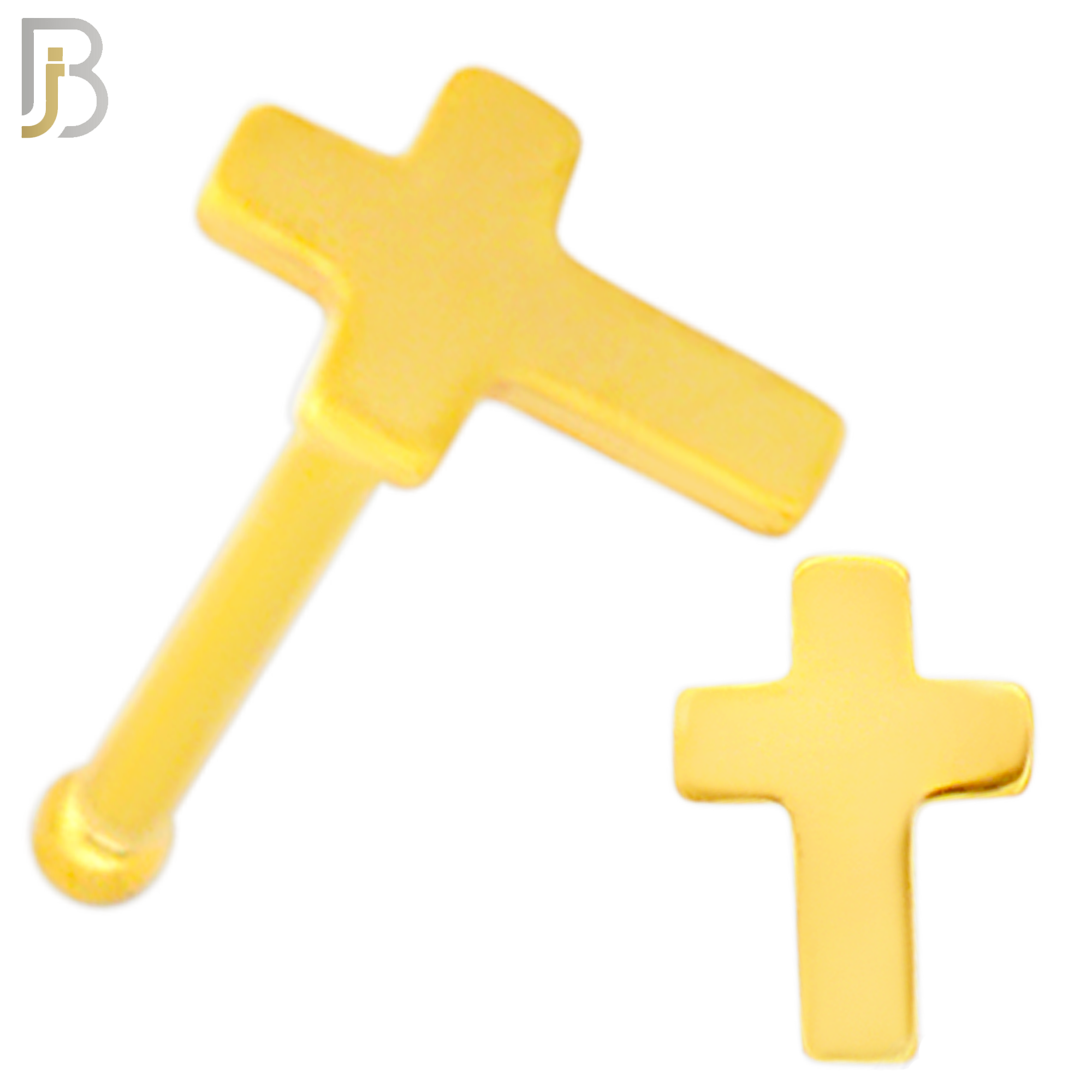 NR21B - 316L Surgical Steel Nose Bone Plain Cross Design (PACK OF 6) image 2