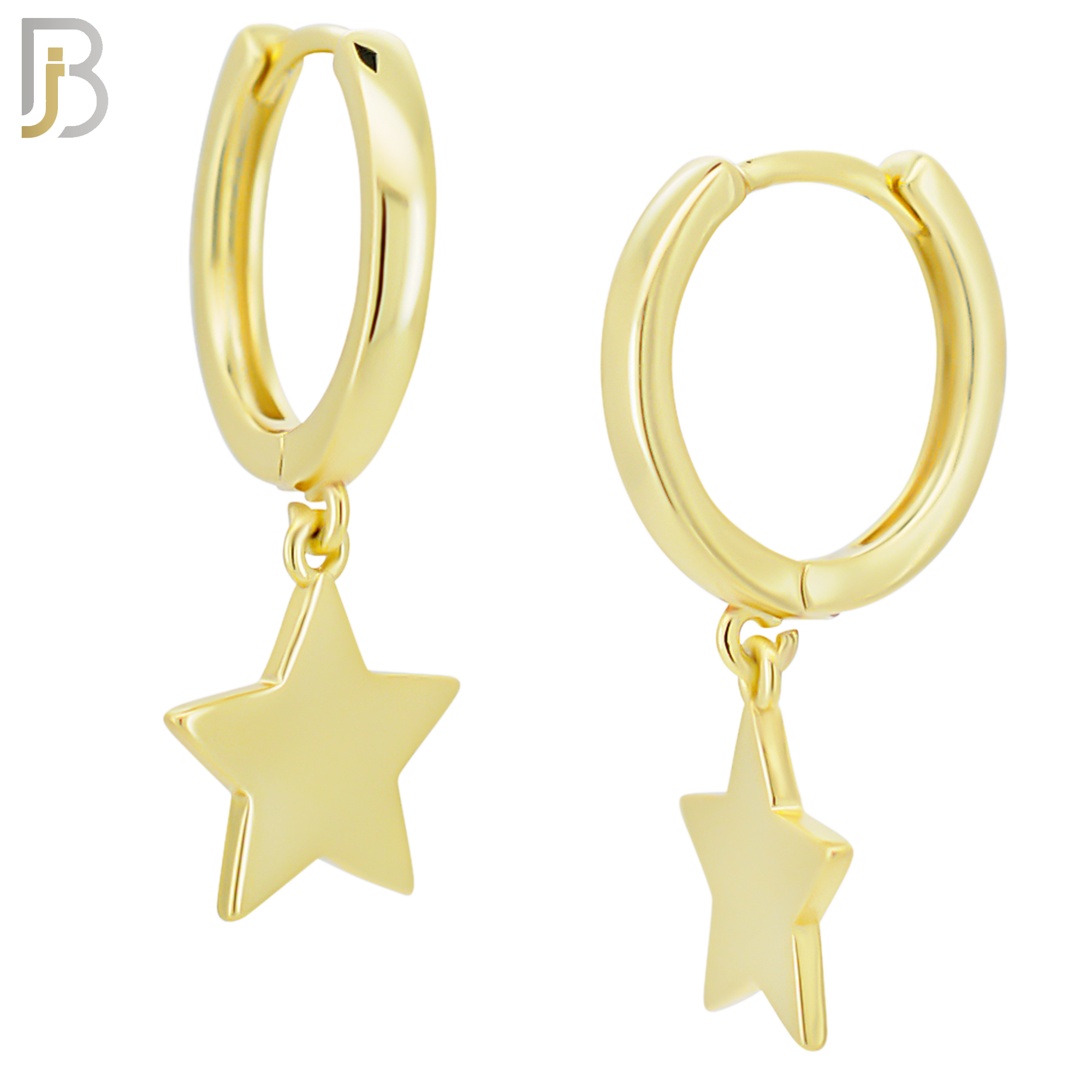 ES52 - 316L Stainless Steel Dangling Plain Star Design Huggies Clip On image 2