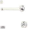 925-PK-NR01S-3C - Mixed of 1.5mm, 1.8mm, 2mm Clear CZ 22g Thickness  925 Sterling Silver Nose Bones, Prong Set Packages Pack of 120 image 3
