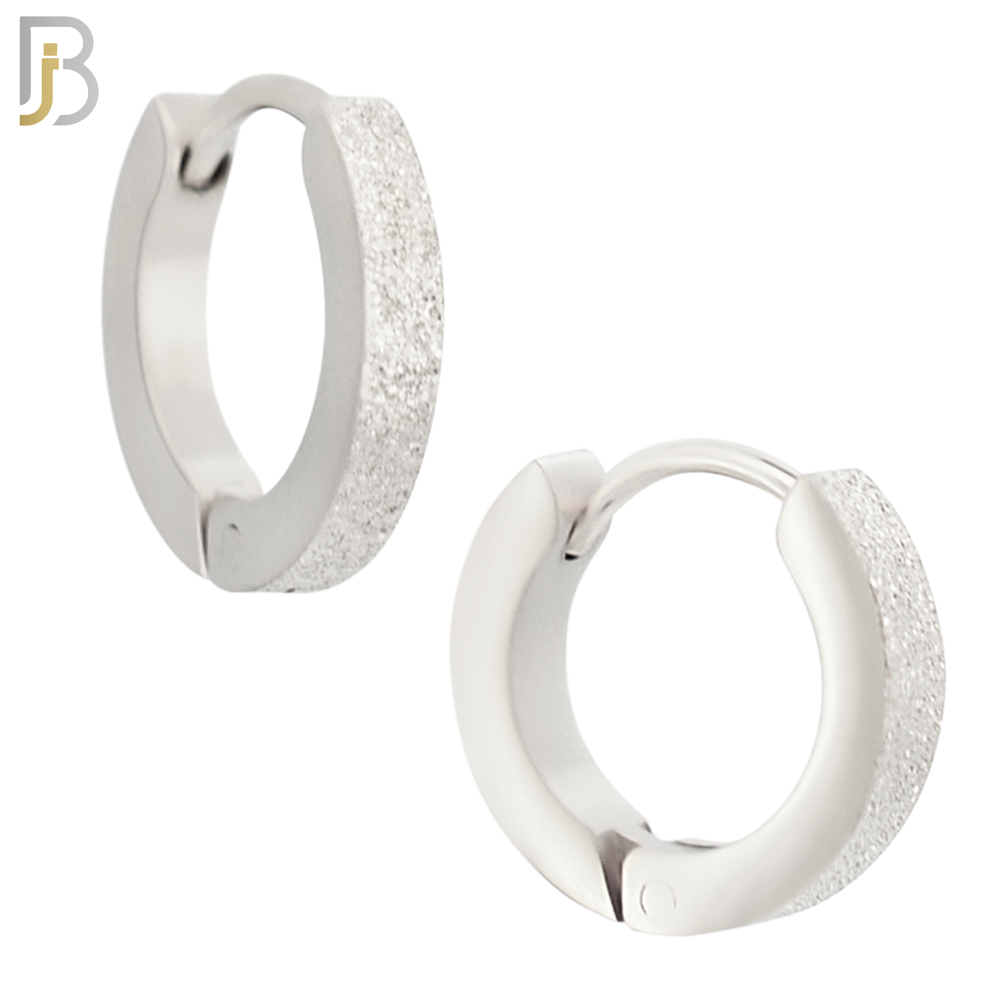 ES86S - 316L Stainless Steel Sandpaper Design Huggies Clip On image 1