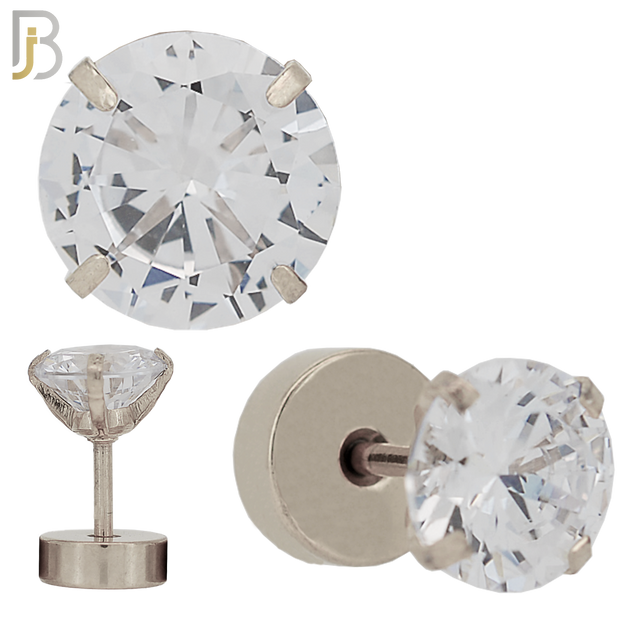 FP41SC - Surgical Steel Prong Set Fake Plug (Pack of 3 Pairs) image 0