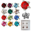 113 - 316L Surgical Steel Assorted Birthstone Caflon Prong Star Piercing Earrings Pack of 12 image