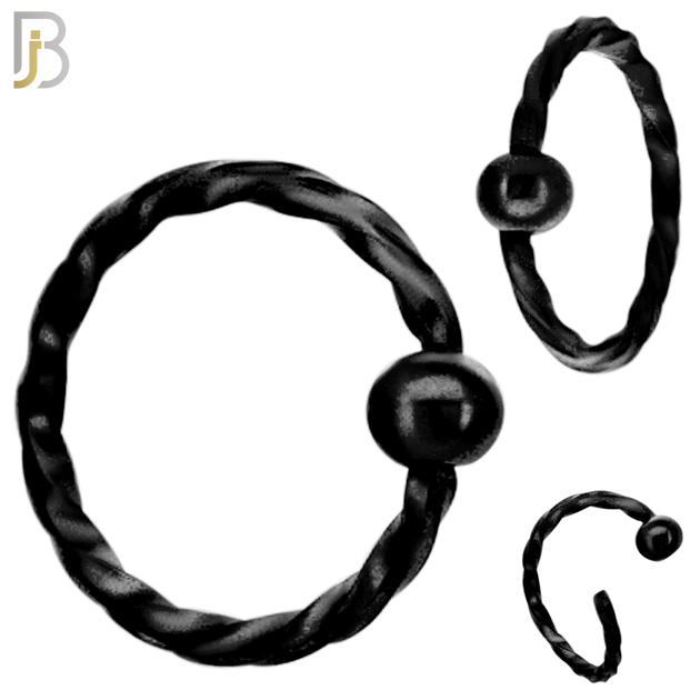 PK-CT11 - 316L Surgical Steel Twisted Hoops Seamless Pack of 30 and Fixed Beads 2mm Pack of 30 image 3