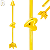 BB43 - 316L Surgical Steel Screw Arrow with Heart in the Middle Design Barbell Industrial  (PACK OF 4) image 2