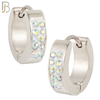 ES03 - 316L Stainless Steel Multi Zircon 4mm Front Thickness Huggies image 1