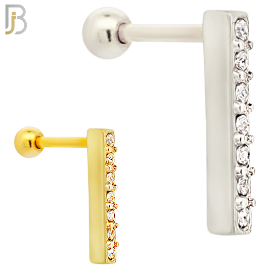 TB113 -  316L Stainless Steel Bar Tragus/Cartilage Barbell (PACK OF 6) image 0