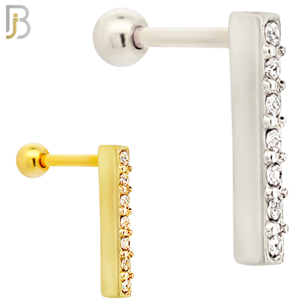 TB113 -  316L Stainless Steel Bar Tragus/Cartilage Barbell (PACK OF 6) image 0