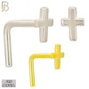 925-NR21LGS -  925 Sterling Silver Plain Flat Cross L Shape Nose Ring (Pack of 6) image 0