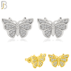925-ES246 – .925 Sterling Silver Butterfly Design Earring Stud with Zircon image 0