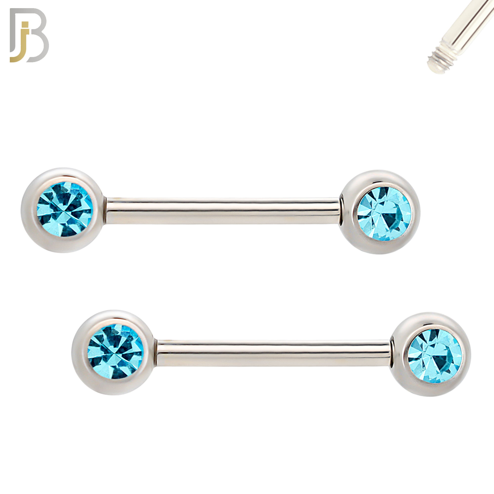 NP01-5 - 316L Surgical Steel Screw 5mm Plain Ball with Bezel Zircon Nipple Ring Piercing image 3