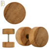 FP29-LB - Light Brown Plain Wood Fake Plug (PACK OF 3 Pairs) image 0