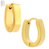 ES281 - 316L Stainless Steel Plain Huggies Curved U-Shape Clip On image 3