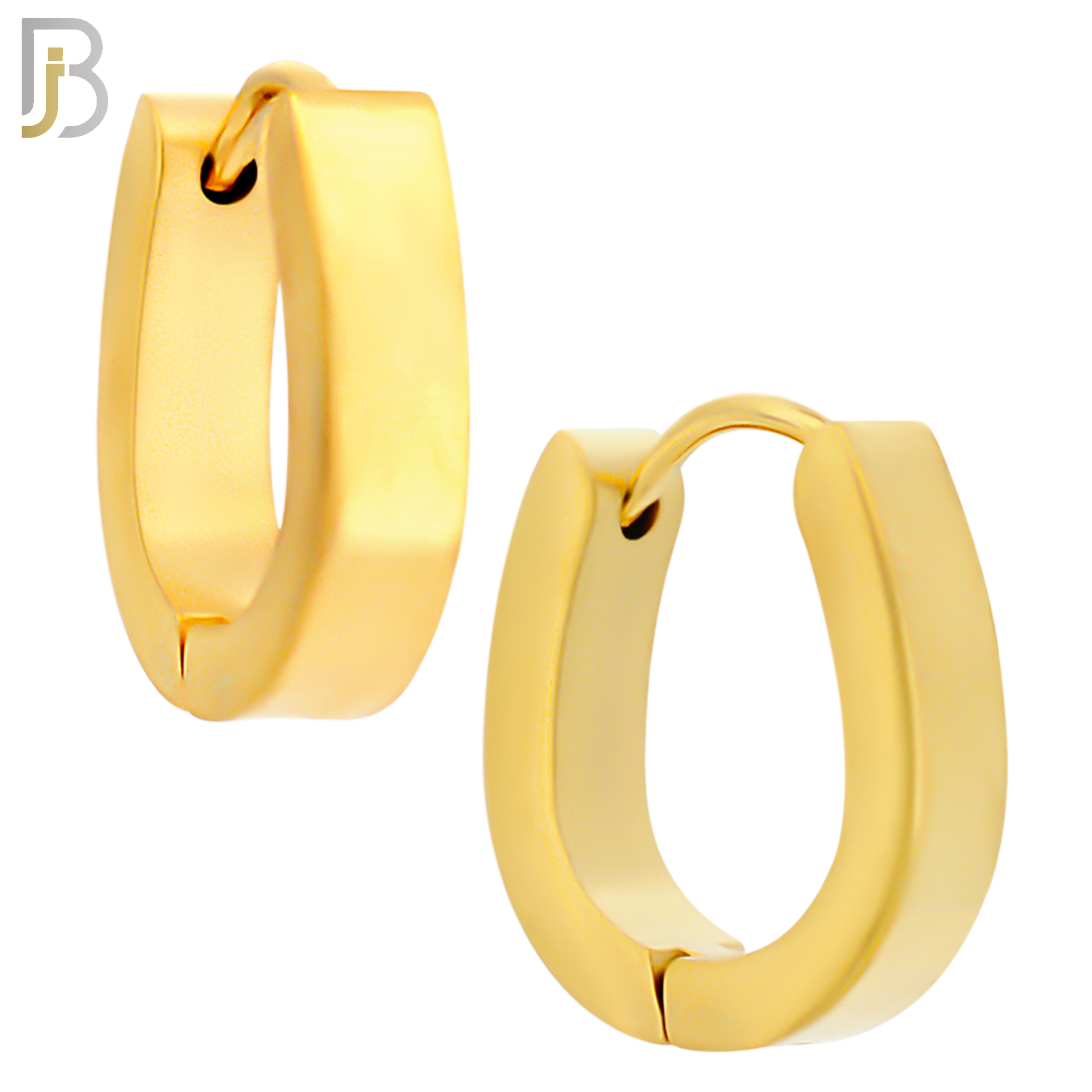 ES281 - 316L Stainless Steel Plain Huggies Curved U-Shape Clip On image 3