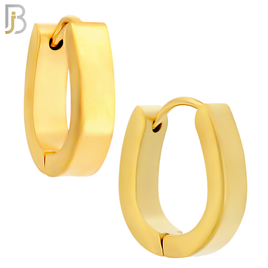 ES281 - 316L Stainless Steel Plain Huggies Curved U-Shape Clip On image 3