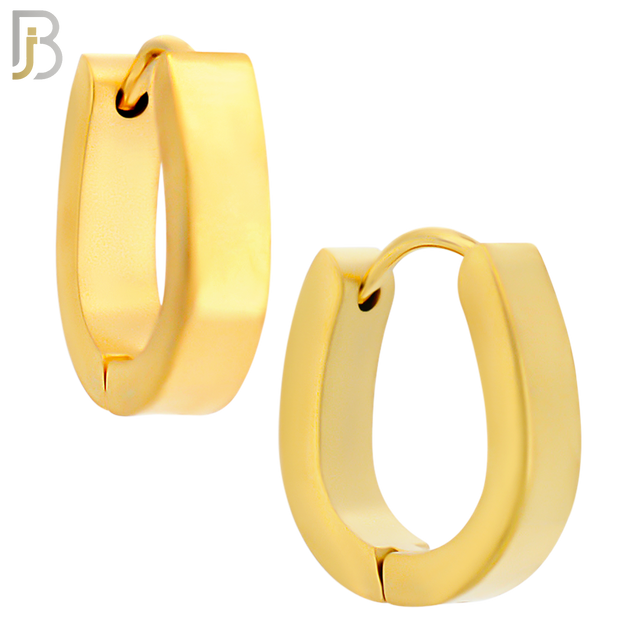 ES281 - 316L Stainless Steel Plain Huggies Curved U-Shape Clip On image 3