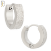 ES86S - 316L Stainless Steel Sandpaper Design Huggies Clip On image 3