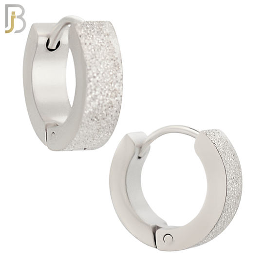 ES86S - 316L Stainless Steel Sandpaper Design Huggies Clip On image 3