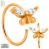 925-CT101-  925 Sterling Silver Butterfly Design with Zircon Nose Hoops (Pack of 6) image 1