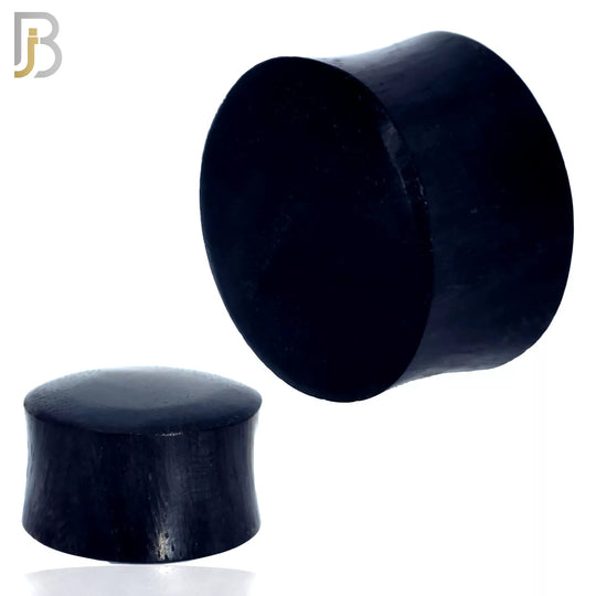 PWSKA - Black Areng Organic Wood Solid Flare Plugs Sold as Pair image 0