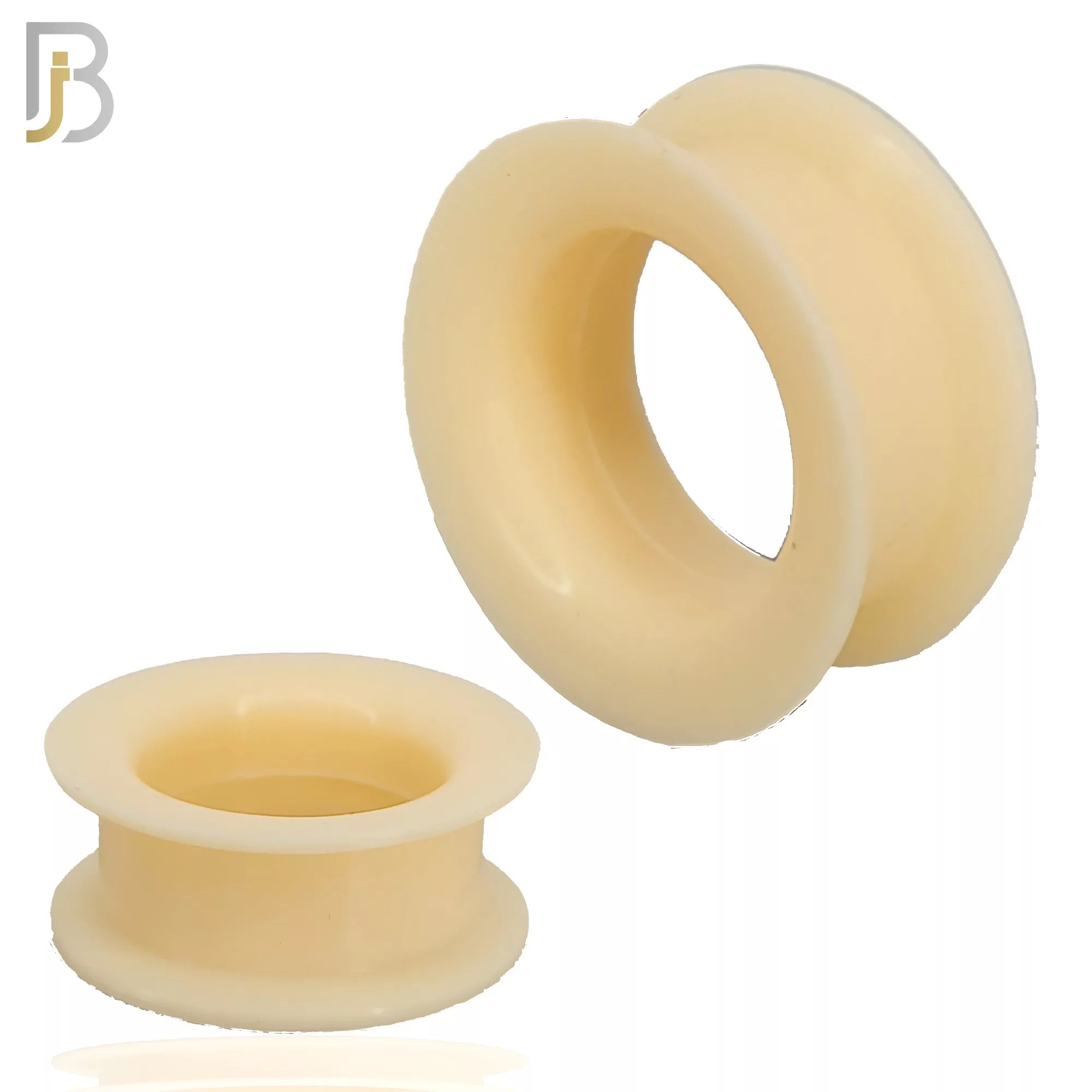 PS07BG -  Beige Color Hard Silicone Double Flare Plugs Pair image 0