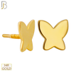 14-LB119 - 14k Yellow Gold Plain Butterfly Labret image 1