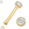 14-NR04 - 14k Yellow Gold Nose Bone Prong Set Round CZ image 0
