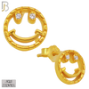 925-ES305 - .925 Sterling Silver Smiley with Zircon for Eyes Design Stud Earrings image 2