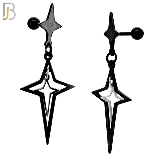 ES44 - 316L Stainless Steel Dangling Spike Cross Hollow with 4mm Screw Ball image 2