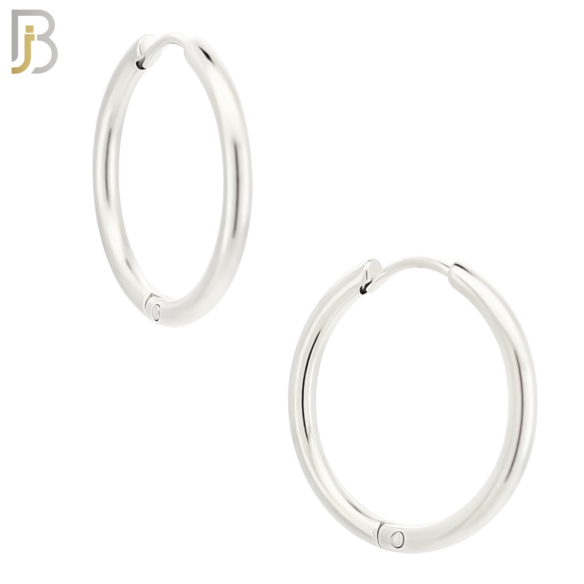 ES95S - 316L Stainless Steel 2mm Thickness Plain Hoops Design Huggies Clip On image 5