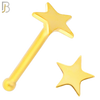 NR43B - 316L Surgical Steel Nose Bone with Plain Solid Star Design (PACK OF 6) image 2
