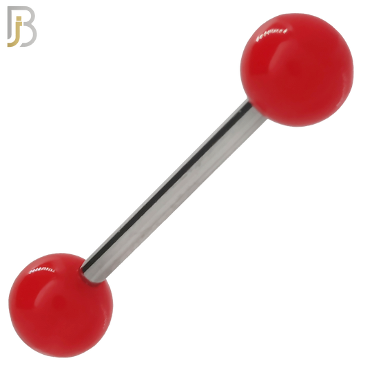 BB03S - 316L Surgical Steel Screw Barbell with Solid Acrylic Ball Screw External Threaded (PACK OF 6) image 4