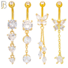 PK-N001 - 316L Surgical Steel Different Designs Dangle Belly Rings - Pack of 16 image 2