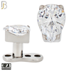 G23-DM20 - G23 Titanium Anchor with Surgical Steel Pear Shaped Clear CZ Dermal Top image 0