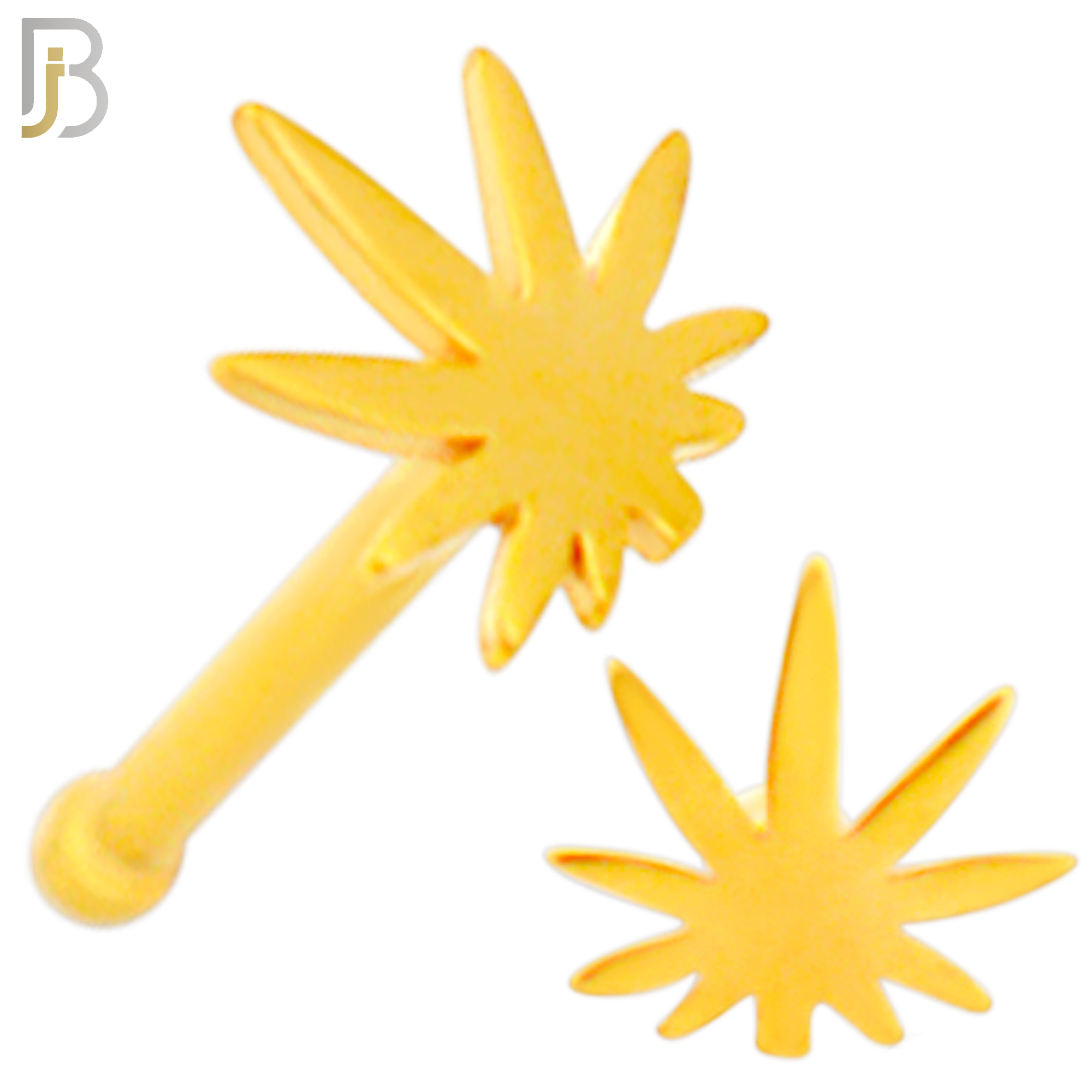 NR39B - 316L Surgical Steel Nose Bone Plain Pot Marijuana Leaf Design (PACK OF 6) image 2