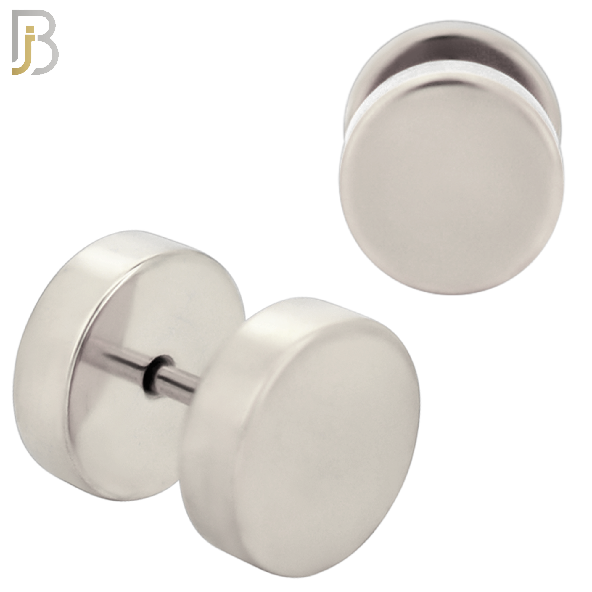 FP28S - Surgical Steel Plain Fake Plug (PACK OF 3 Pairs) image 4