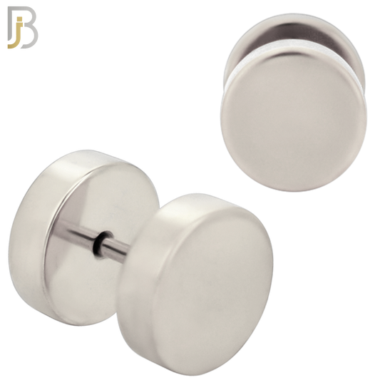 FP28S - Surgical Steel Plain Fake Plug (PACK OF 3 Pairs) image 4