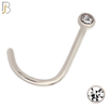NR36CS - 316L Surgical Steel Nose Screw Bezel Setting Round Clear Zircon (PACK OF 6) image 2